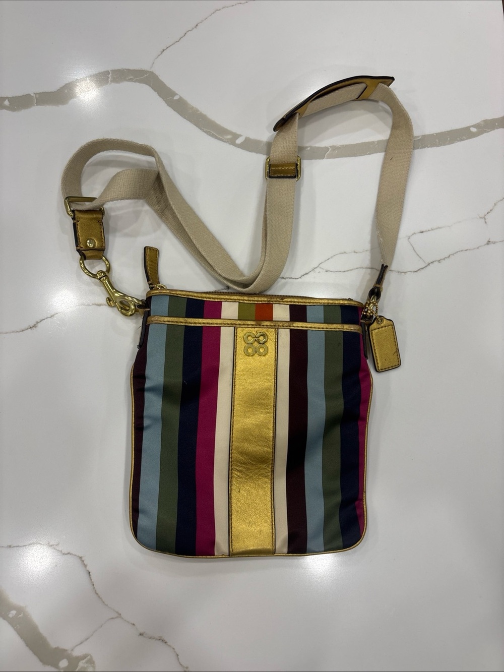 Coach Julia Stripe Legacy Crossbody Bag